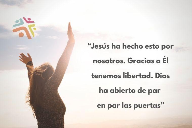 "Jesús ha hecho esto por nosotros. Gracias a Él tenemos libertad. Dios ha abierto de par en par las puertas" - Cita del Devocional de Hoy de Cristo Para Todas Las Naciones CPTLN Chile "Ya no más cautivo" - 25/06/2020