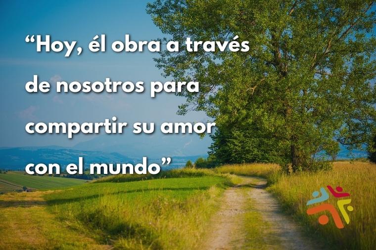 "Hoy, él obra a través de nosotros, al igual que lo hizo con Pedro, para compartir su amor con el mundo" - cita del devocional cristiano de Cristo Para Todas Las Naciones CPTLN Chile "Dios obra en la historia" - 10/06/2021